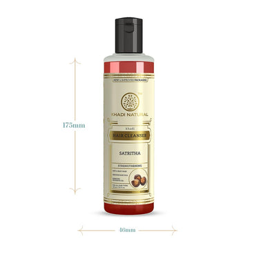 Khadi Natural Satritha Shampoo | Herbal Shampoo for Controlling Hair Fall and Repairing Damaged | Suitable for All Hair Types |Pack of 2 | (210 * 2) (420 ml)